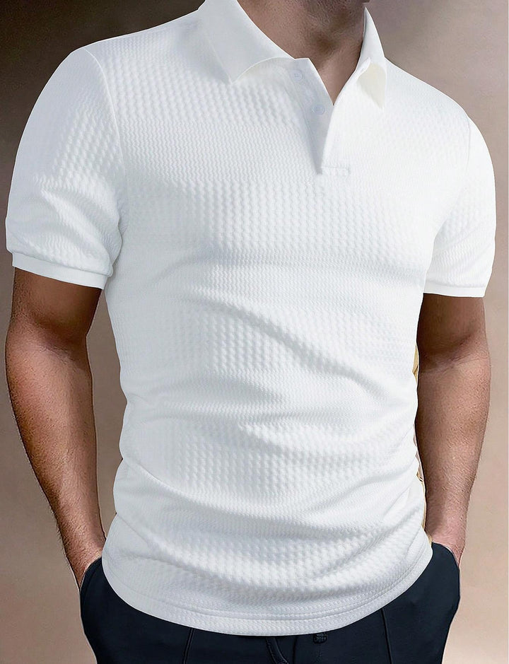 Camisa Polo de Rayas para Hombre, Negocios, Suelta, Transpirable