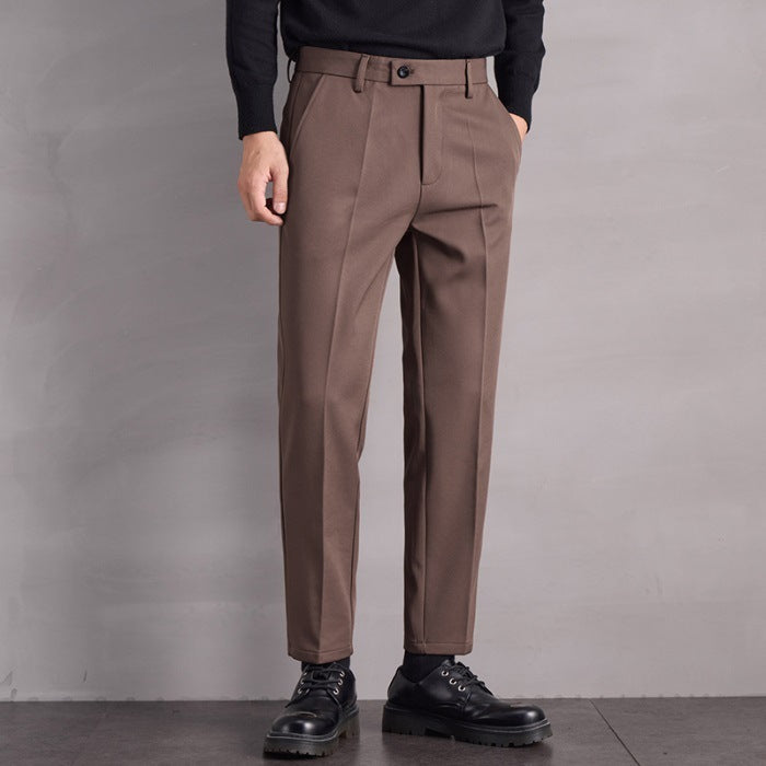 Pantalones Casuales Rectos para Hombre Otoño Invierno