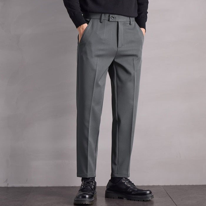 Pantalones Casuales Rectos para Hombre Otoño Invierno