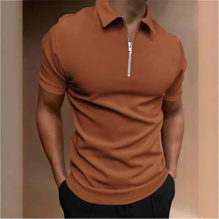 Camisa Polo para Hombre de Color Sólido, T-shirt de Cuello Polo, Top Casual, Ropa de Hombre