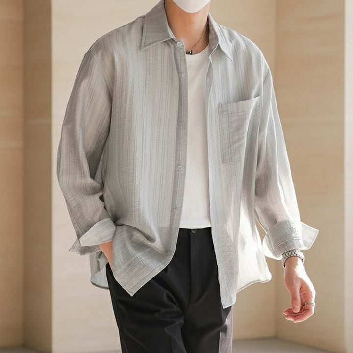 Camisa de Manga Larga Delgada Top de Protección Solar Transpirable y Suelto