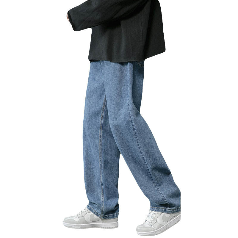 Spring And Autumn Retro Denim Pants Men