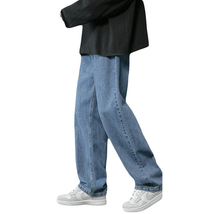 Spring And Autumn Retro Denim Pants Men