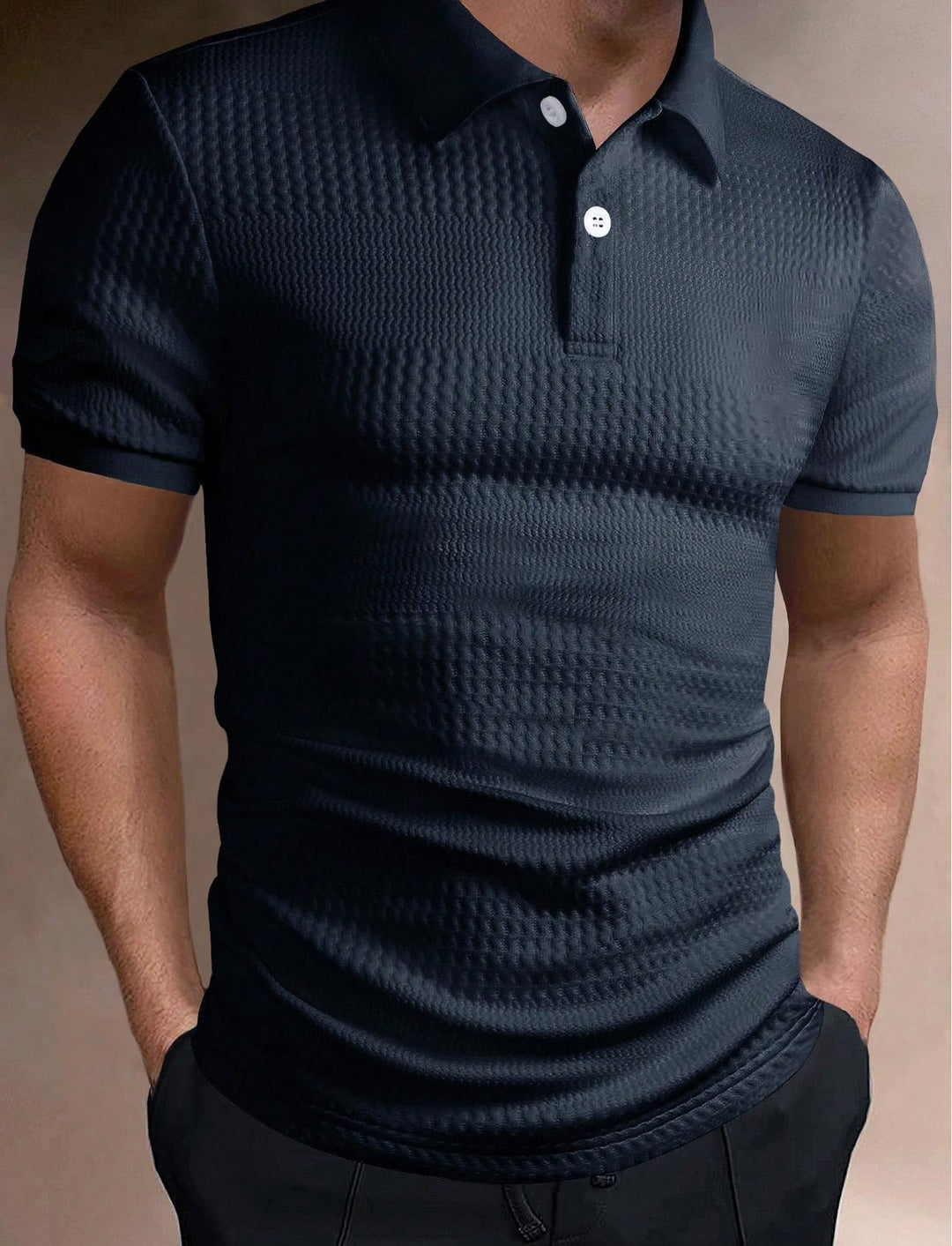 Camisa Polo de Rayas para Hombre, Negocios, Suelta, Transpirable