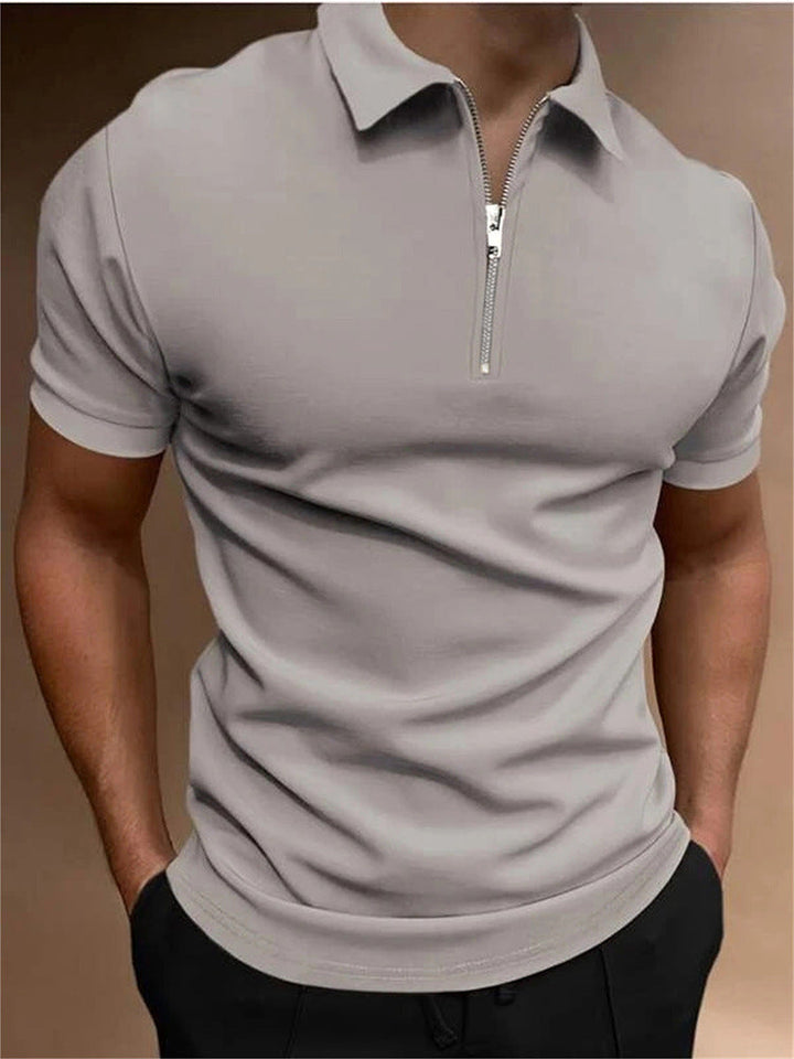 Camisa Polo para Hombre de Color Sólido, T-shirt de Cuello Polo, Top Casual, Ropa de Hombre