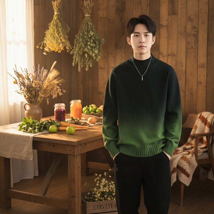 Suéter Gradiente de Personalidad de Moda para Hombres