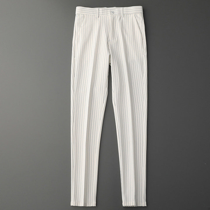 Thin Casual Striped Loose Men's Draping Suit Pants