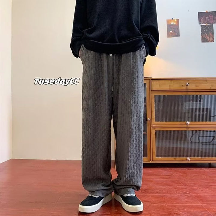 Pantalones Draped con Rombo Jacquard para Hombre