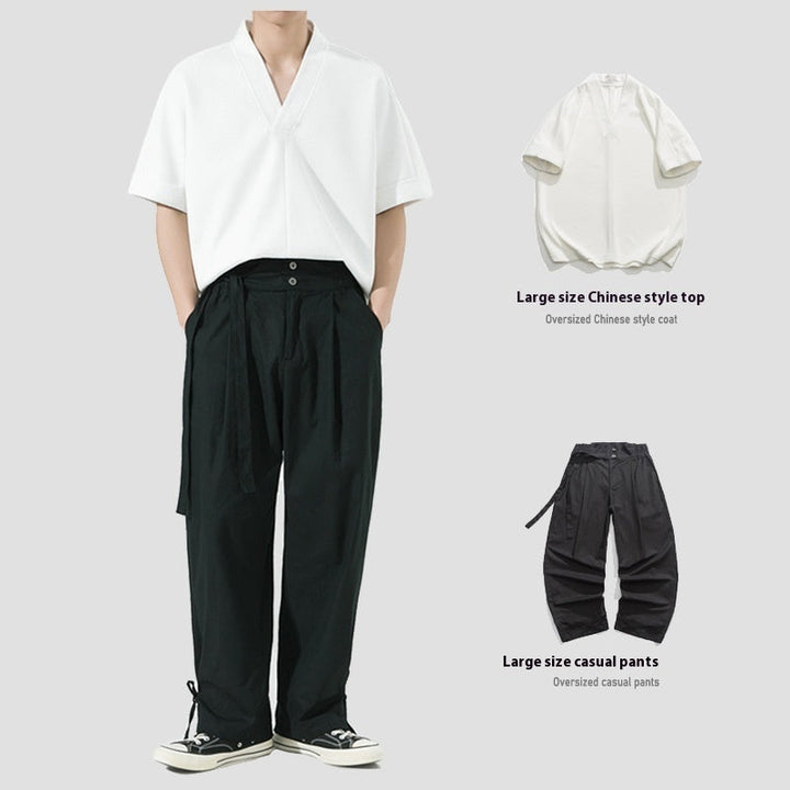 Camisa Casual para Hombre Estilo Chino Retro