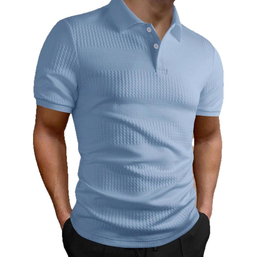 Camisa Polo de Rayas para Hombre, Negocios, Suelta, Transpirable
