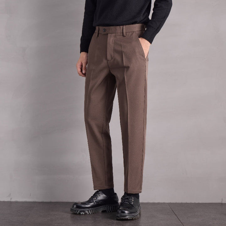 Pantalones Casuales Rectos para Hombre Otoño Invierno
