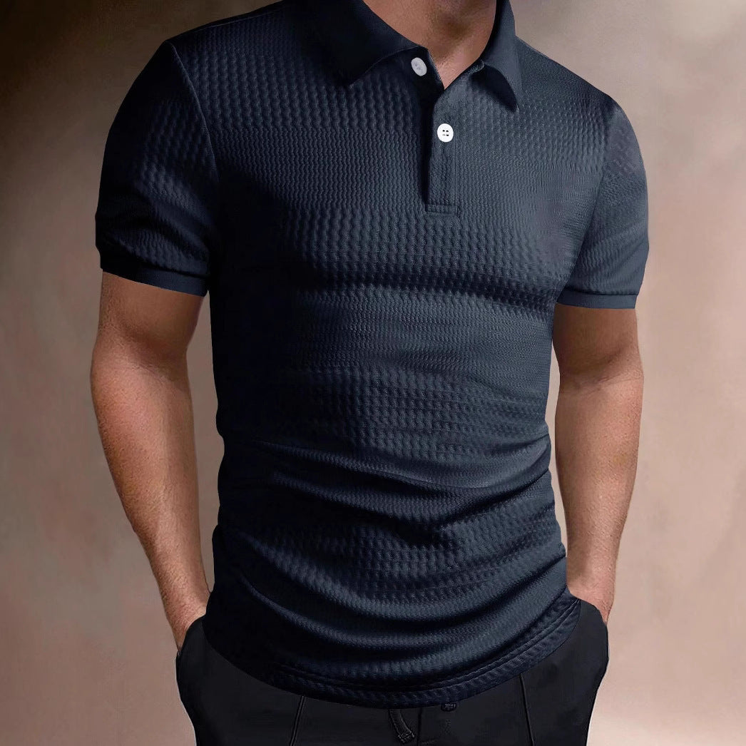 Camisa Polo de Rayas para Hombre, Negocios, Suelta, Transpirable