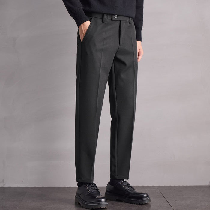 Pantalones Casuales Rectos para Hombre Otoño Invierno
