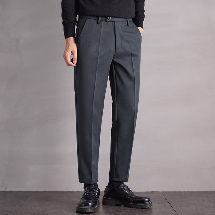 Pantalones Casuales Rectos para Hombre Otoño Invierno