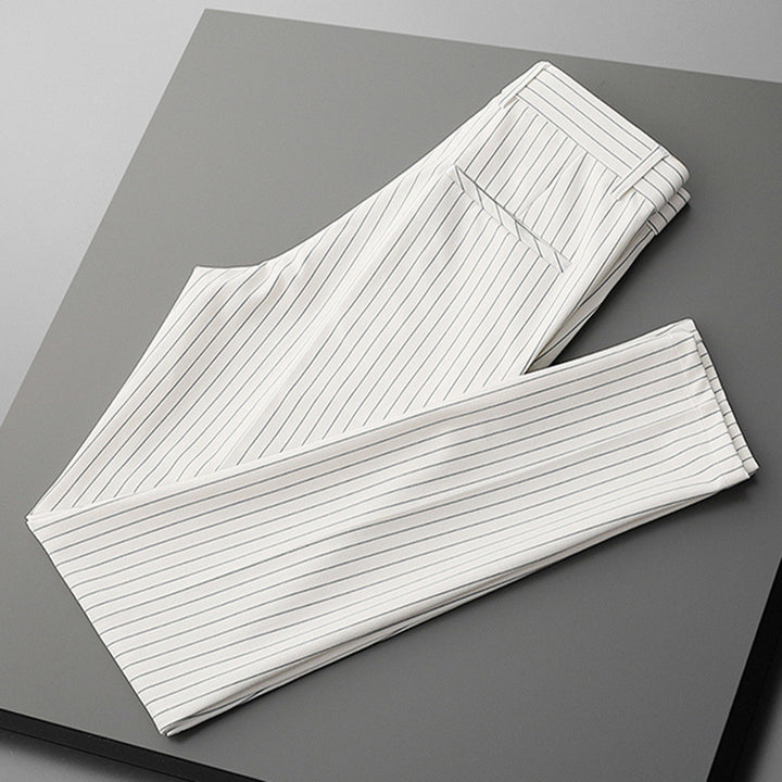 Thin Casual Striped Loose Men's Draping Suit Pants