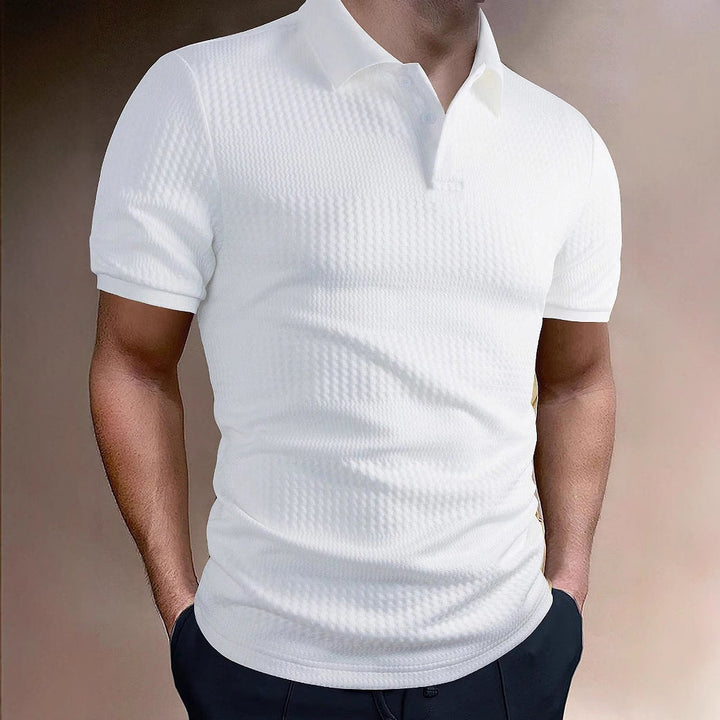 Camisa Polo de Rayas para Hombre, Negocios, Suelta, Transpirable
