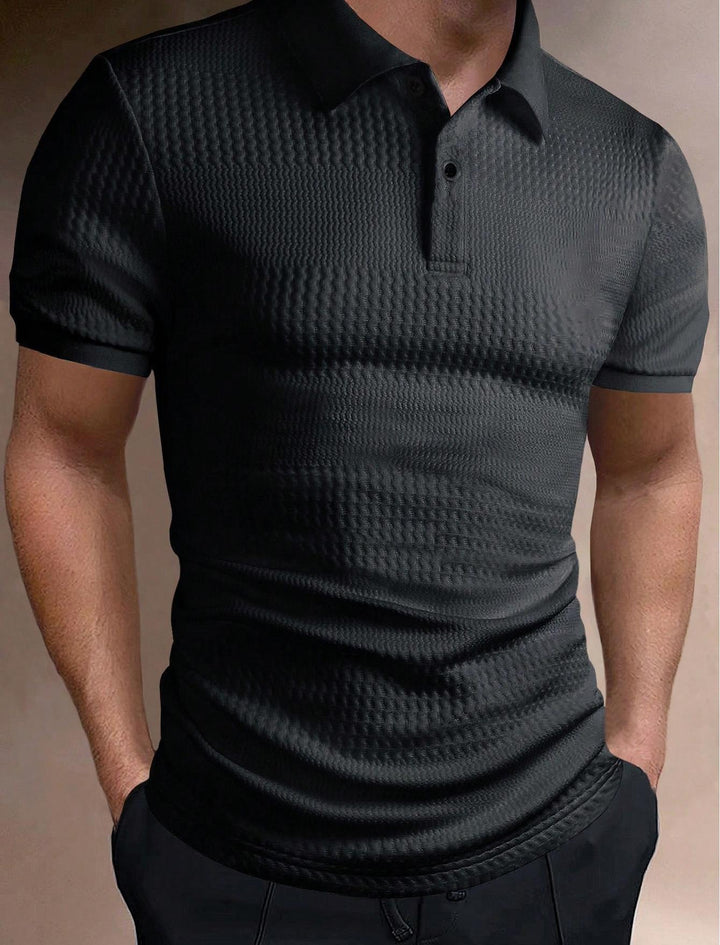 Camisa Polo de Rayas para Hombre, Negocios, Suelta, Transpirable