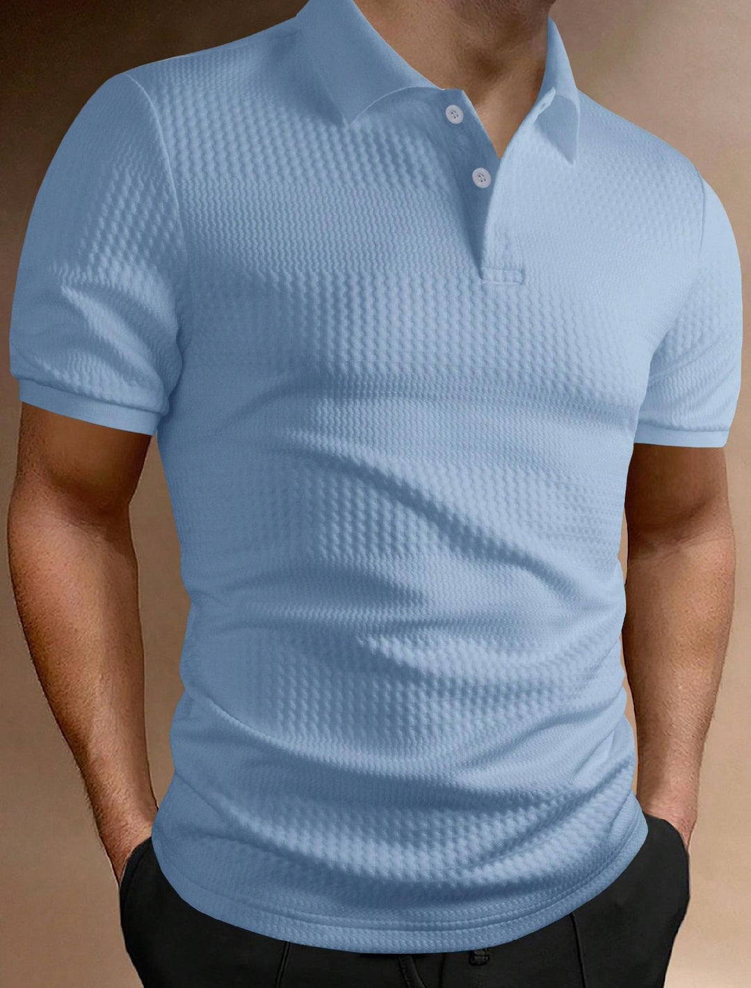 Camisa Polo de Rayas para Hombre, Negocios, Suelta, Transpirable