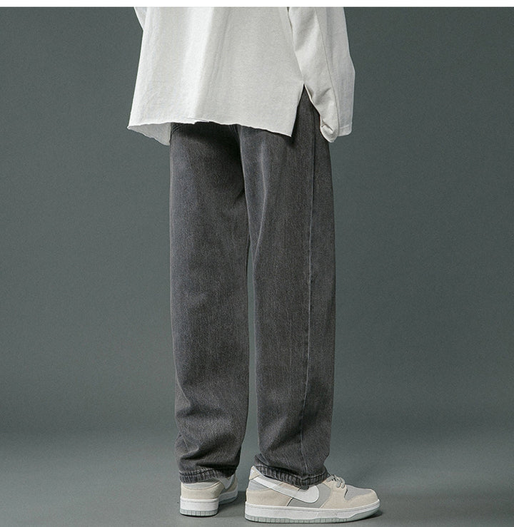 Spring And Autumn Retro Denim Pants Men