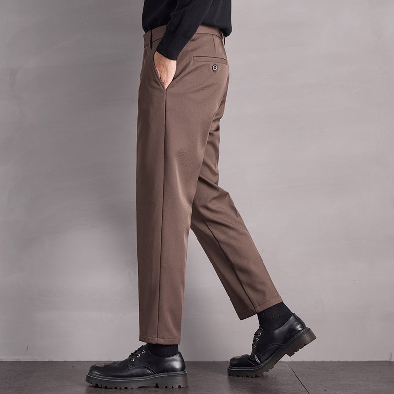 Pantalones Casuales Rectos para Hombre Otoño Invierno